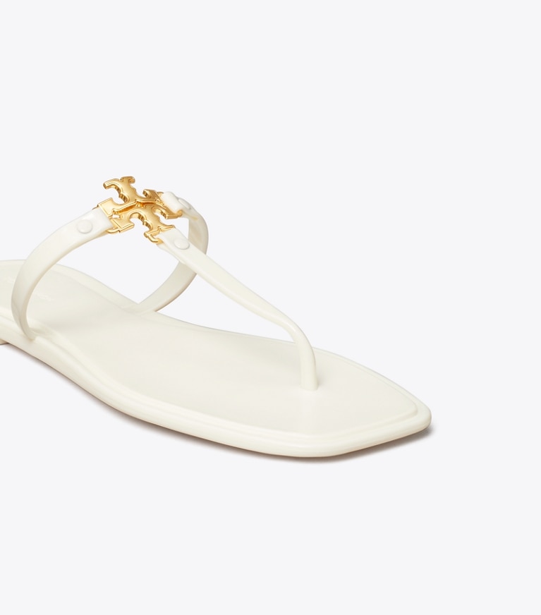 Tory Burch designer sandalen Roxanne Jelly in Ivory / GOLD angle