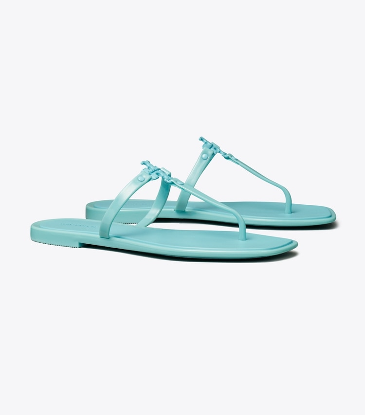 Tory Burch designer sandals Roxanne Jelly Sandal in Light Blue / Light Blue angle