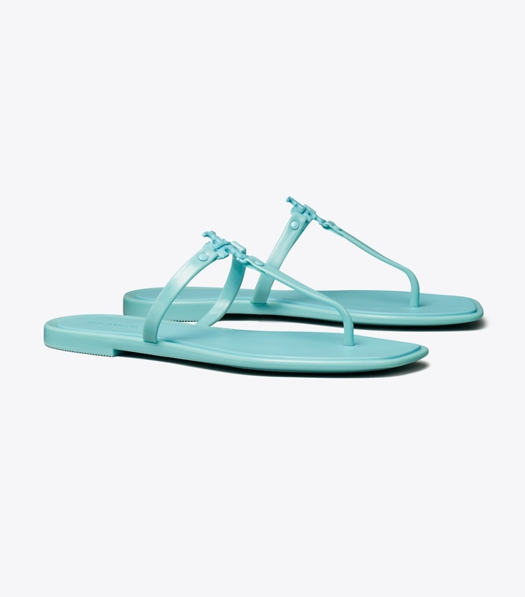 Tory Burch designer sandals Roxanne Jelly Sandal in Light Blue / Light Blue angle
