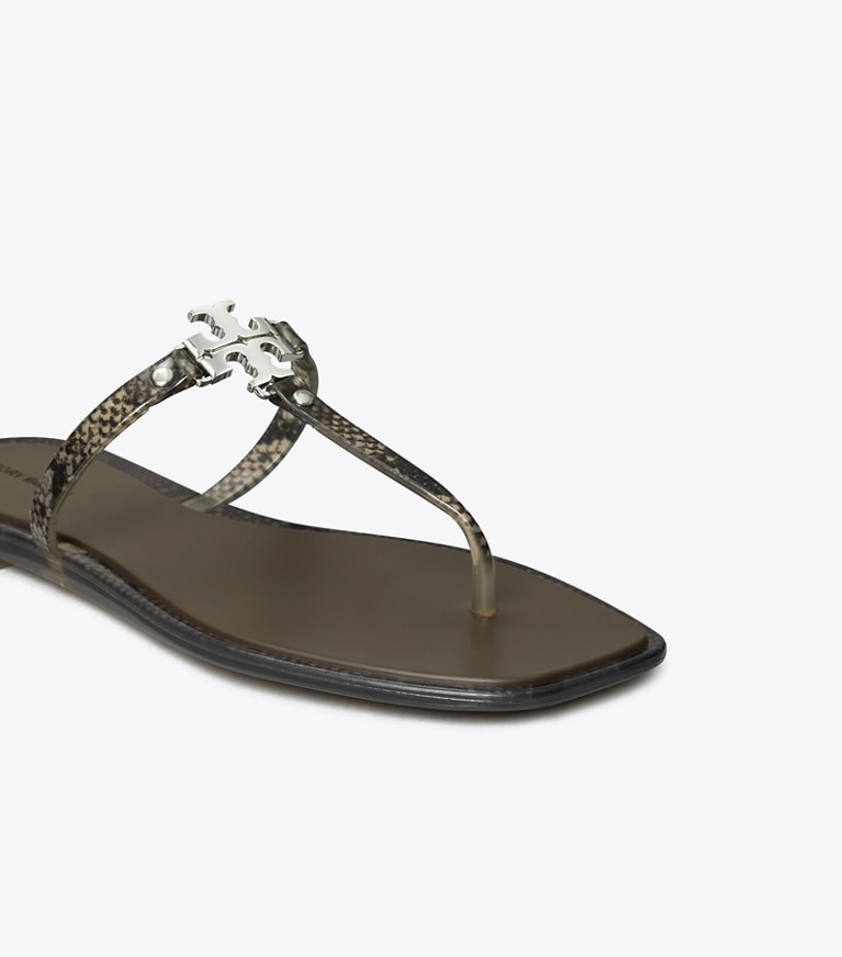 Tory Burch designer sandals Roxanne Jelly Sandal in ASH BROWN / SILVER angle