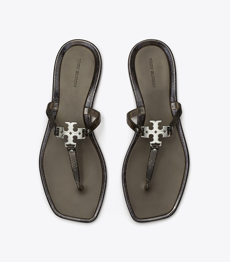 Tory Burch designer sandals Roxanne Jelly Sandal in ASH BROWN / SILVER overhead