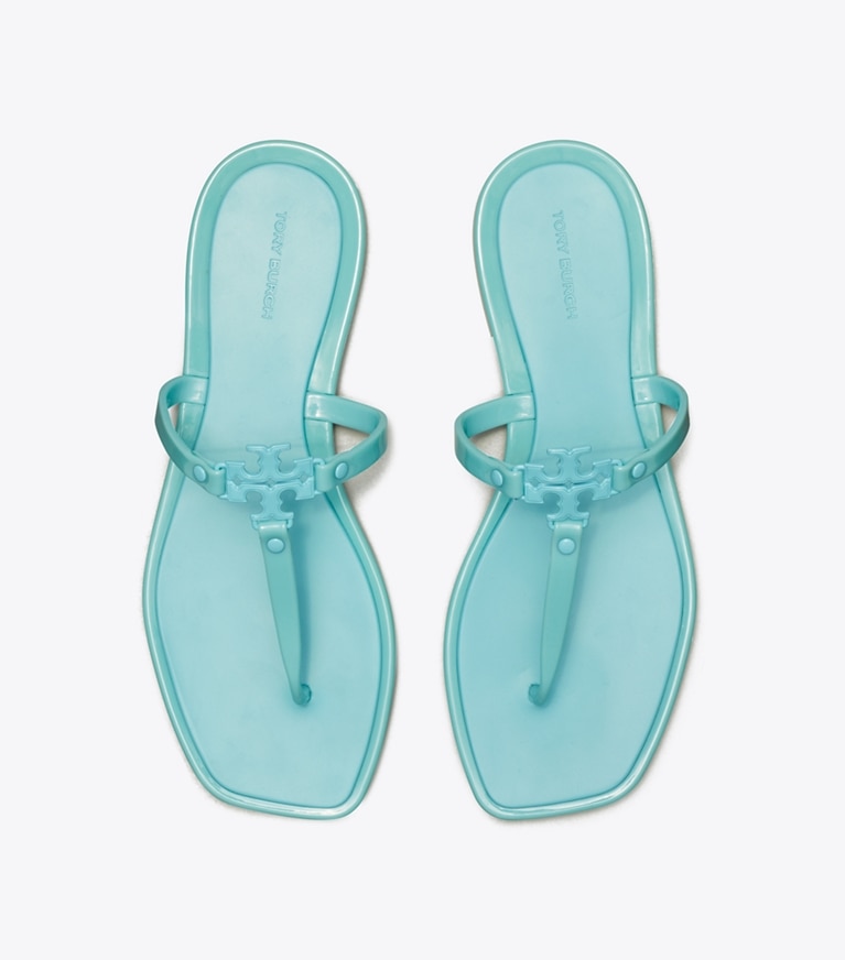 Tory Burch designer sandals Roxanne Jelly Sandal in Light Blue / Light Blue angle