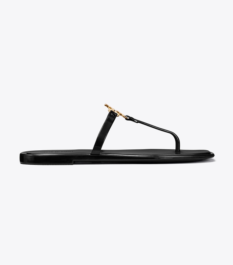 Tory Burch designer sandals Roxanne Jelly Sandal in PERFECT BLACK / GOLD side