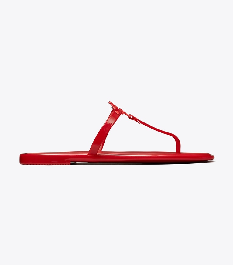 Tory Burch designer sandals Roxanne Jelly Sandal in Brilliant Red / Brilliant Red angle