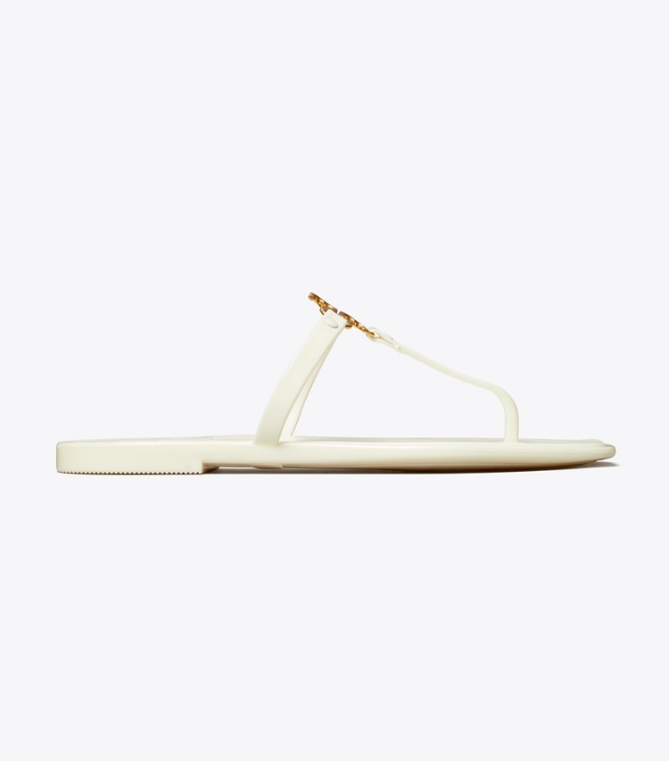 Tory Burch designer sandalen Roxanne Jelly in Ivory / GOLD side