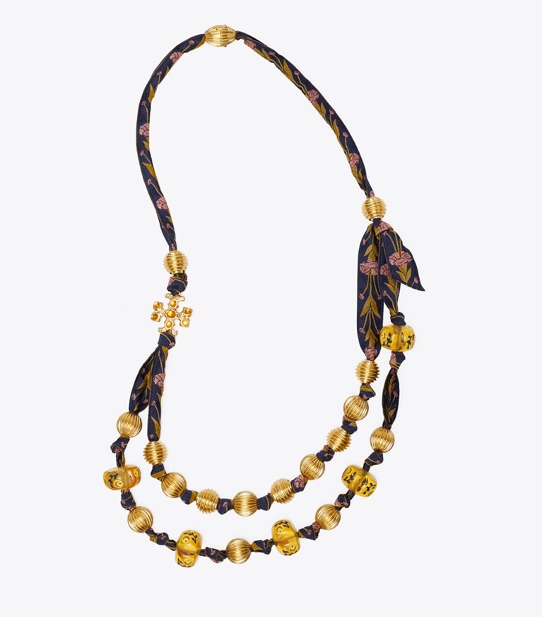 Tory store Burch Roxanne chain beaded necklace