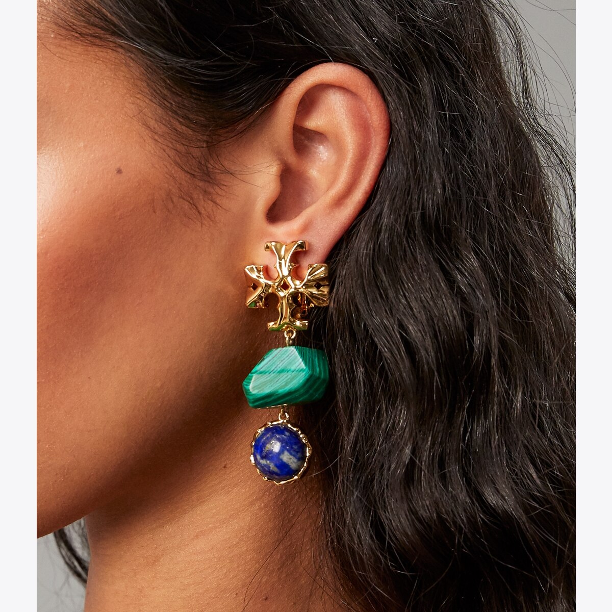 【LAZY DAWN】double circle earring E031〜ピアス★2021SS Denim & Lace Teardrop Earrings – Pixel Boutique Décor