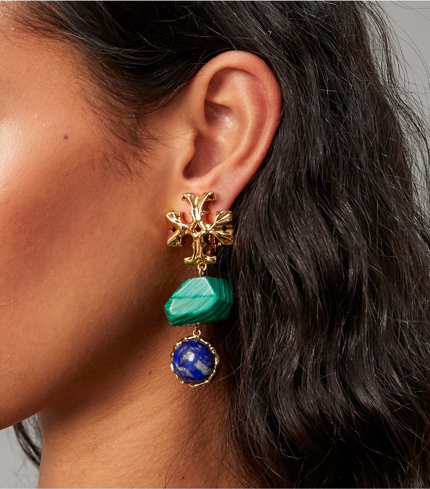 Roxanne Semiprecious Double-Drop Earring