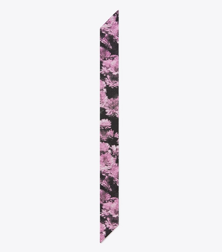 Tory Burch designer écharpes Ruban à nouer à motif fleur pixellisé in Pink Pixel Flower dessus