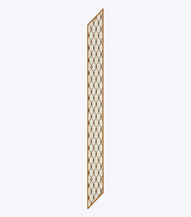 Tory Burch designer écharpes Ruban corde à nouer dans Rope Brown vue du dessus
