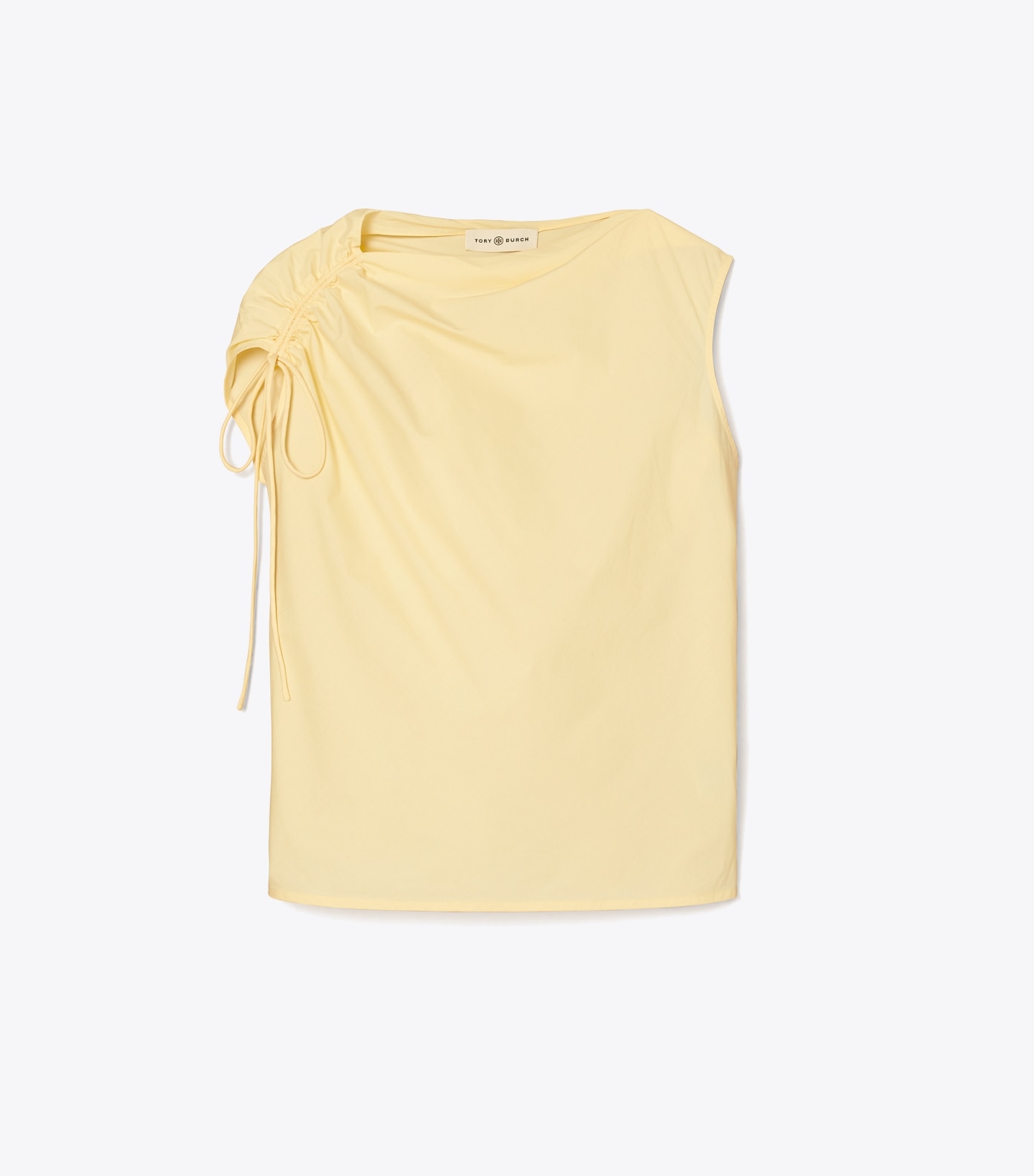 Ruched Cotton Poplin Top