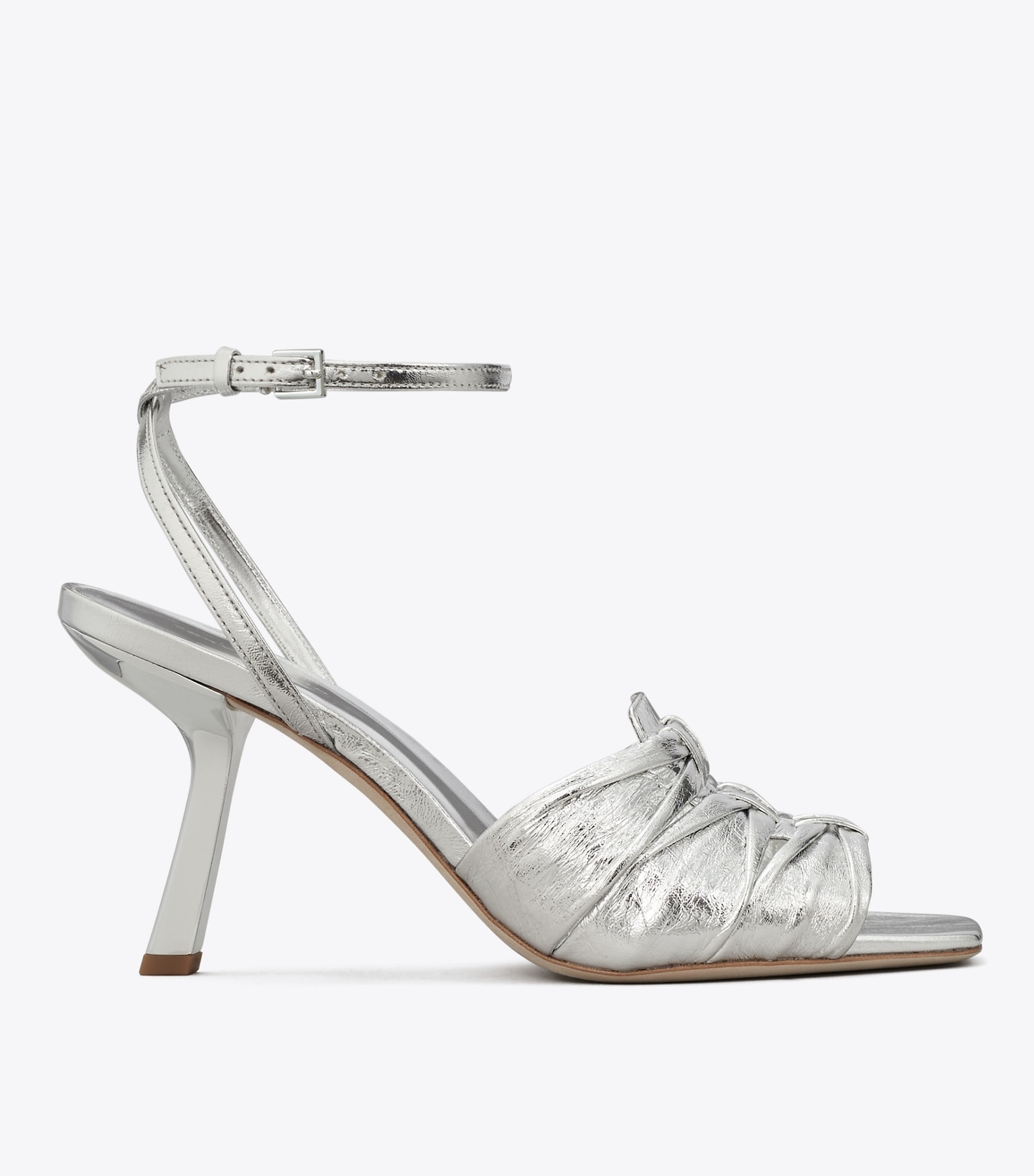 Ruched Heeled Sandal