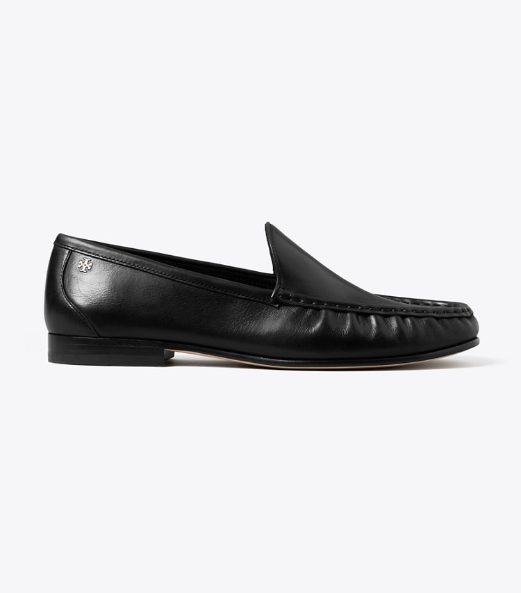 Tory Burch designer flats Ruched Loafer in PERFECT BLACK side