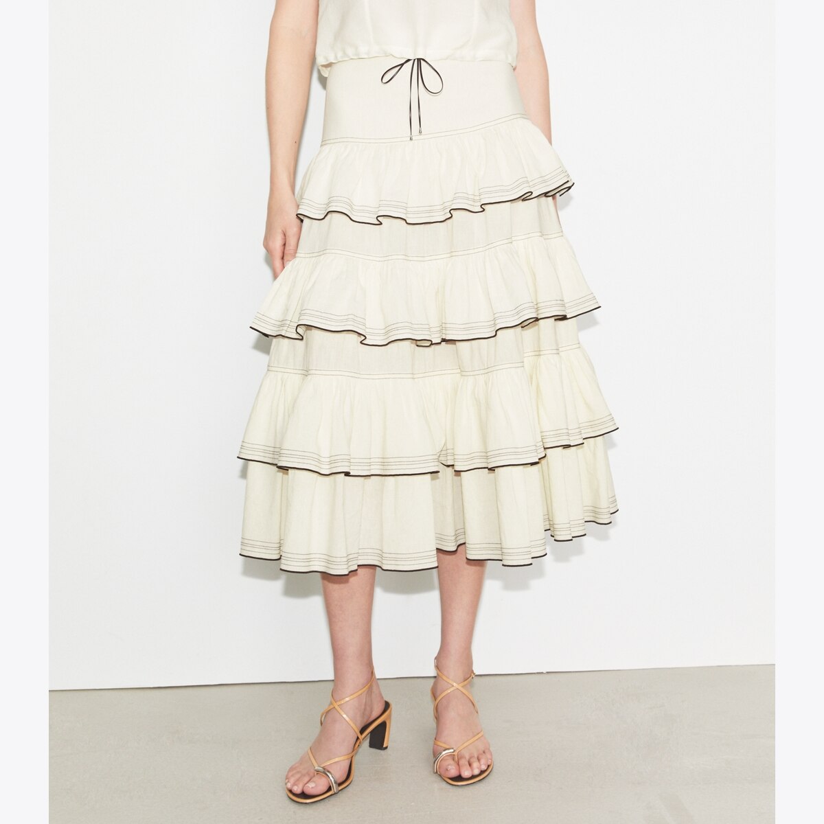 RUFFLE COTTON SKIRT - thumbnail 2