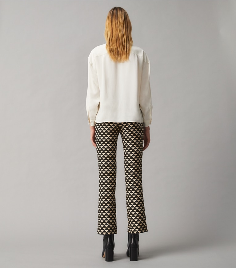 Tory Burch designer tops Ruffle-Front Blouse in NEW IVORY front