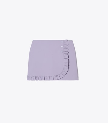 Tory Sport designer bottoms Ruffle Stretch Golf Skirt in Lilac Whisper front