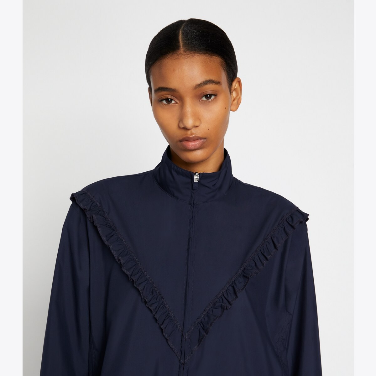 【TORY SPORT】RUFFLE WINDBREAKER Ruffle Windbreaker: Women's Designer Jackets | Tory Sport