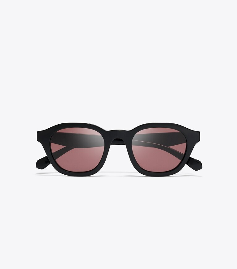 Tory Burch designer sonnenbrillen & brillen Runde Kira Sonnenbrille in BLACK/DARK VIOLET POLAR von oben