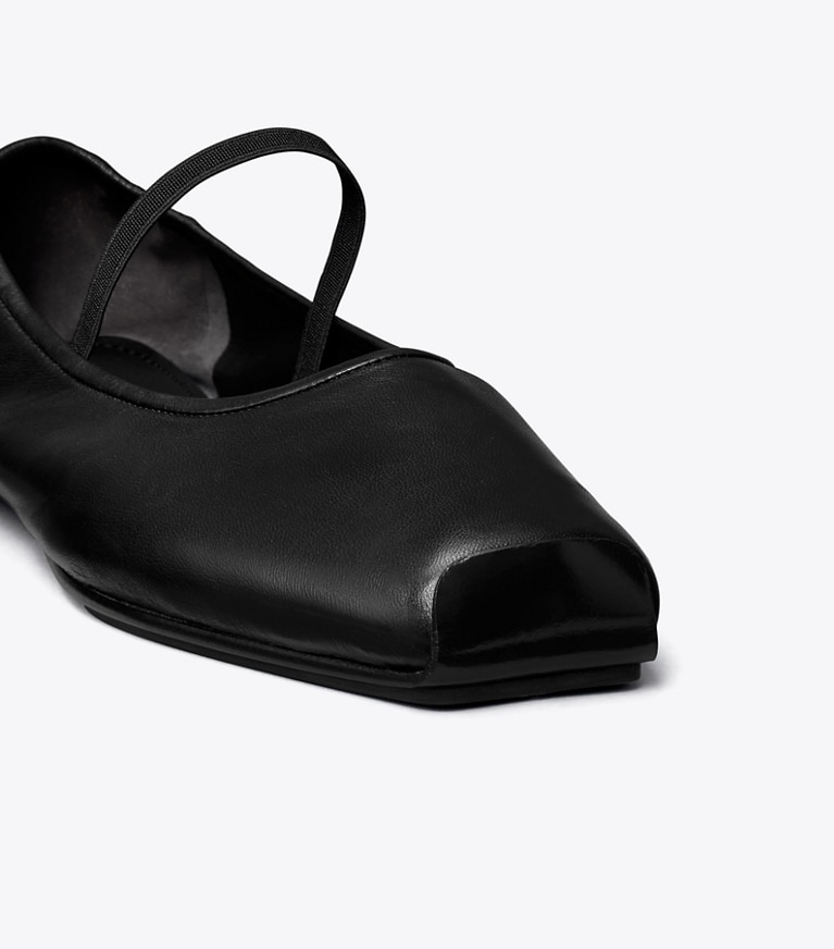Tory Burch designer flats Runway Ballet in PERFECT BLACK / PERFECT BLACK angle