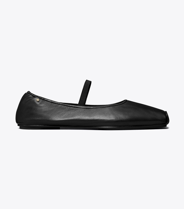 Tory Burch designer flats Runway Ballet in PERFECT BLACK / PERFECT BLACK angle
