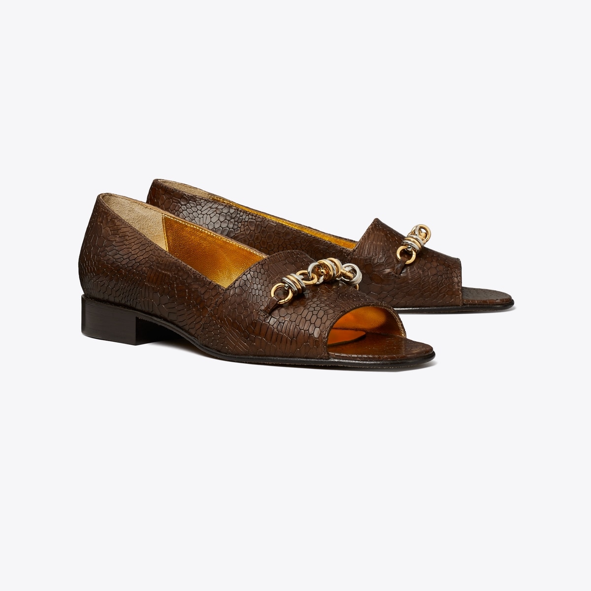 Runway Chain Peep-Toe: Women's Designer Flats | Tory Burch