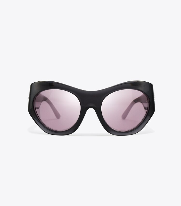 Tory Burch designer sunglasses & eyewear Runway Sunglasses in GREY/VIOLET front