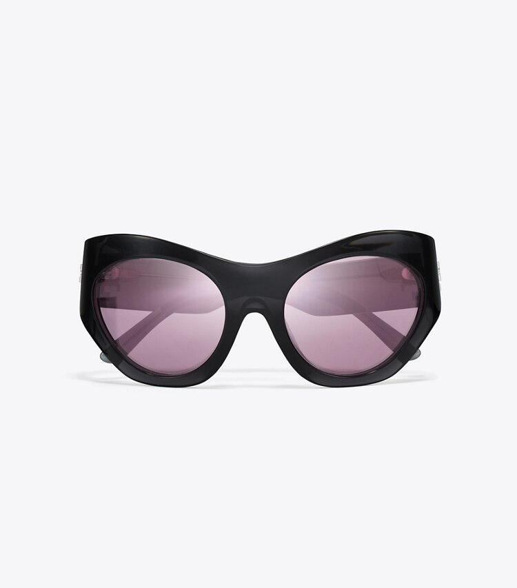 Tory Burch designer sunglasses & eyewear Runway Sunglasses in GREY/VIOLET overhead
