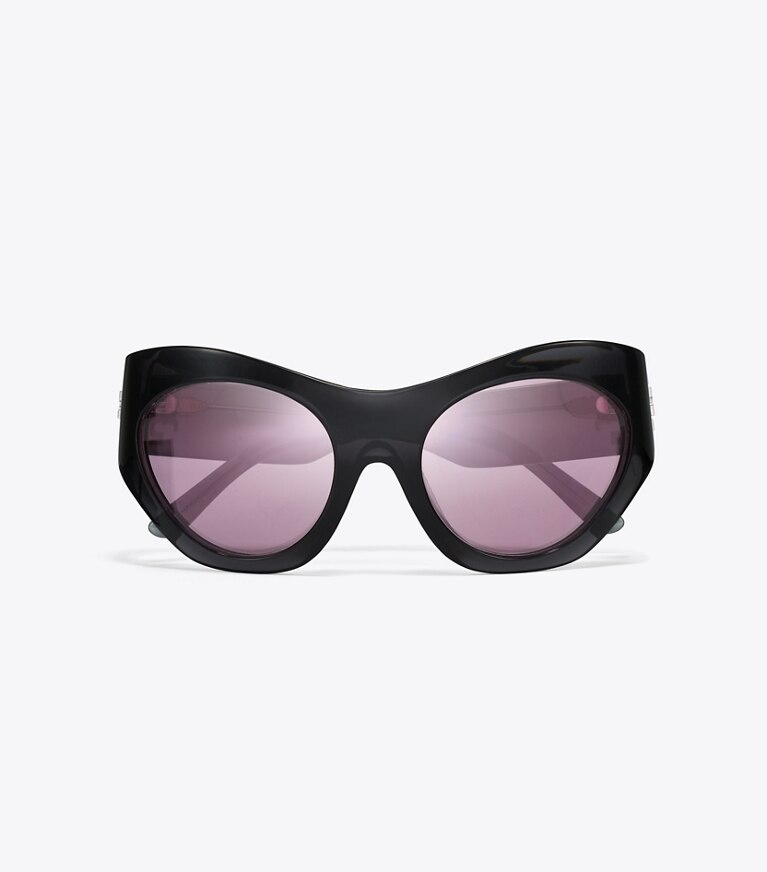 Tory Burch designer sunglasses & eyewear Runway Sunglasses in GREY/VIOLET overhead