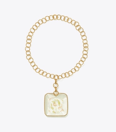 Tory Burch designer necklaces Runway Swirl Necklace in GOLD front