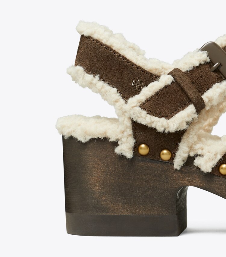 Tory Burch designer escarpins Sabot à semelles crantées dans DEEP ESPRESSO détails
