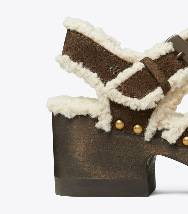 Tory Burch designer escarpins Sabot à semelles crantées dans DEEP ESPRESSO détails