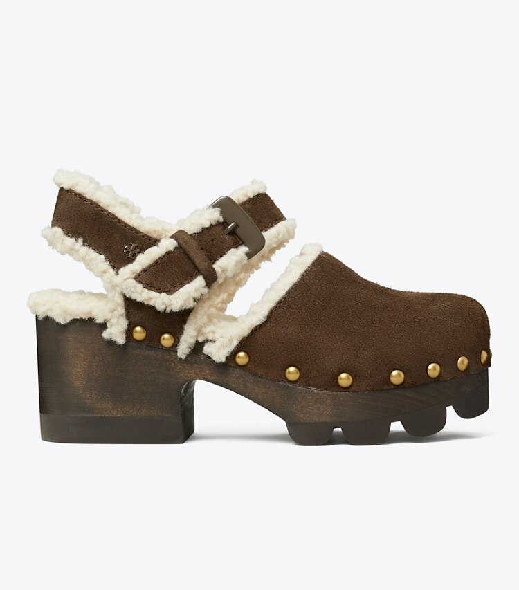 Tory Burch designer escarpins Sabot à semelles crantées dans DEEP ESPRESSO de côté