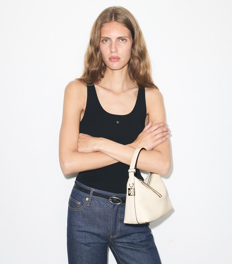 Tory Burch designer sacs porté épaule Sac porté épaule Mellow dans Light Cream supplémentaire sur le modèle