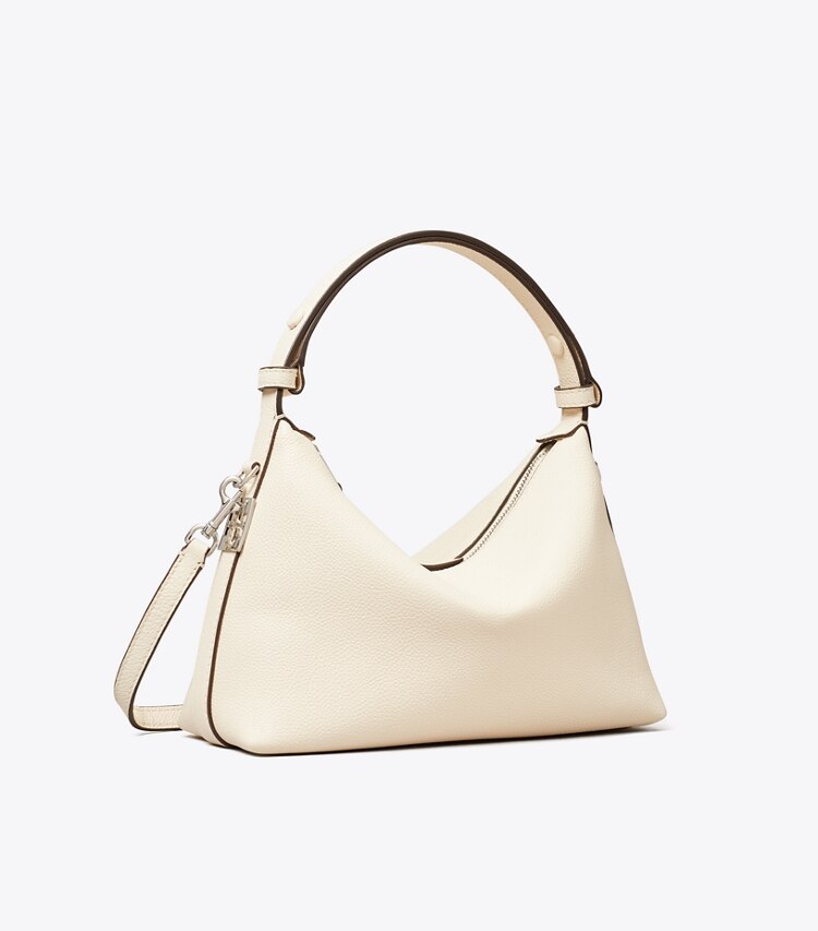 Tory Burch designer sacs porté épaule Sac porté épaule Mellow dans Light Cream angle
