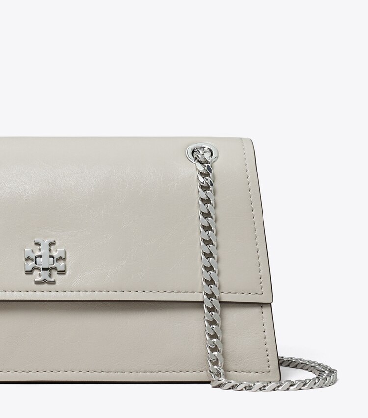 Tory Burch designer sacs porté épaule Sac à bandoulière à fermoir Kira dans Dove Gray détails