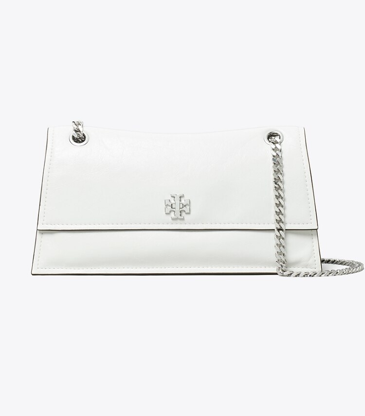 Tory Burch designer sacs porté épaule Sac à bandoulière à fermoir Kira dans BIANCO de face