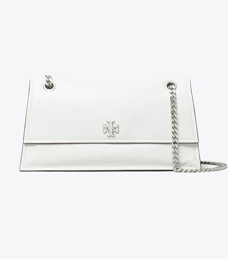 Tory Burch designer sacs porté épaule Sac à bandoulière à fermoir Kira dans BIANCO de face