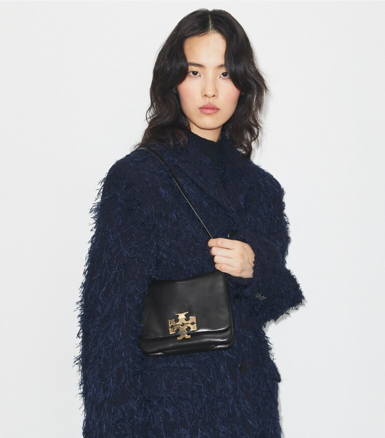 Tory Burch designer sacs porté épaule Sac à bandoulière Charlie Runway dans BLACK/GOLD supplémentaire sur le modèle