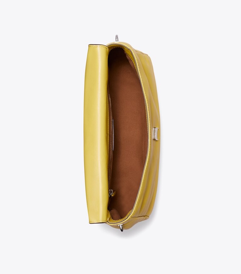 Tory Burch designer sacs porté épaule Sac à bandoulière Charlie dans Golden Kiwi vue du dessus