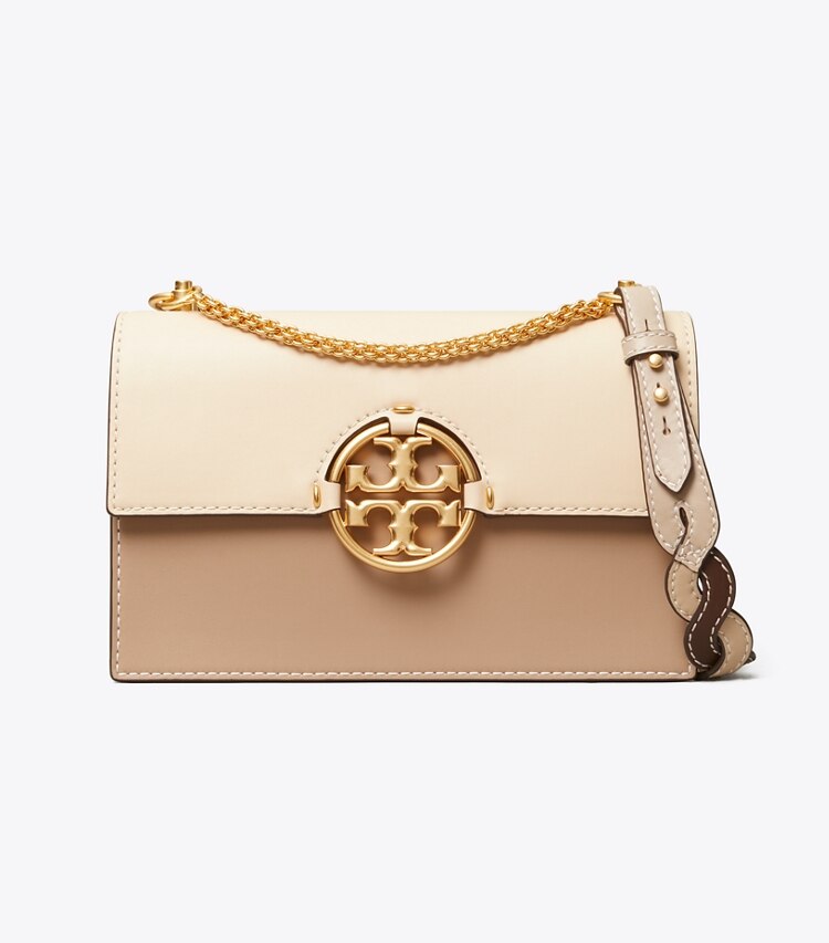 Tory Burch designer sacs porté épaule Sac à bandoulière Miller uni dans BRIE / ALMOND FLOUR de face