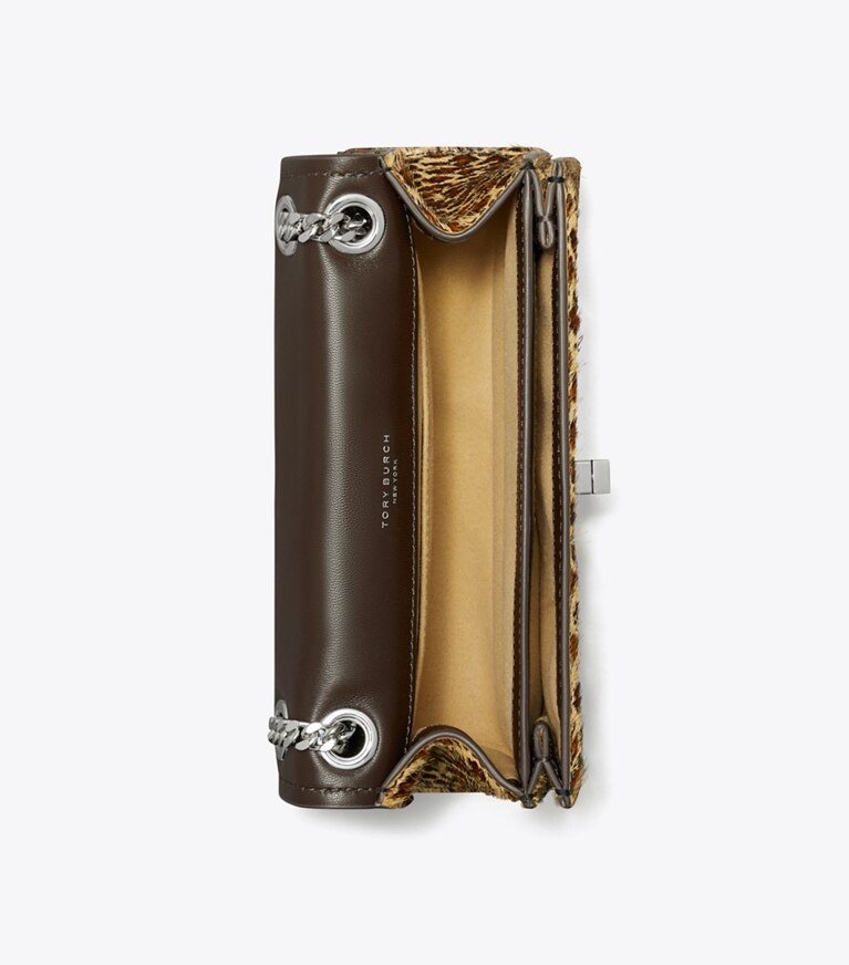Tory Burch designer sacs porté épaule Sac à bandoulière mini Kira à fermoir en cuir de veau façon poulain dans Multi vue du dessus