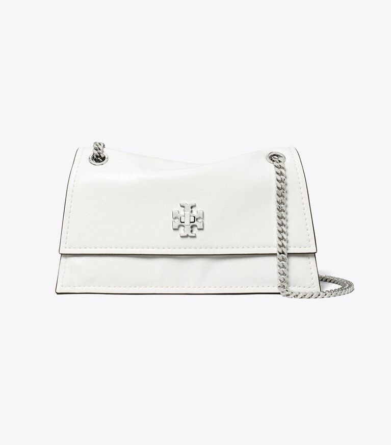Tory Burch designer sacs porté épaule Sac à bandoulière mini Kira à fermoir dans BIANCO de face