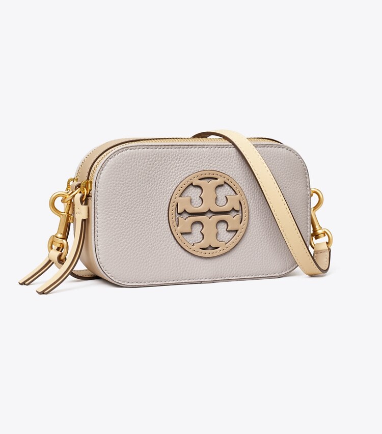Tory Burch designer sacs à bandoulière Sac à bandoulière Mini Miller à blocs de couleurs dans Bay Gray Multi angle