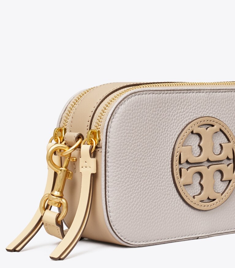 Tory Burch designer sacs à bandoulière Sac à bandoulière Mini Miller à blocs de couleurs dans Bay Gray Multi détails