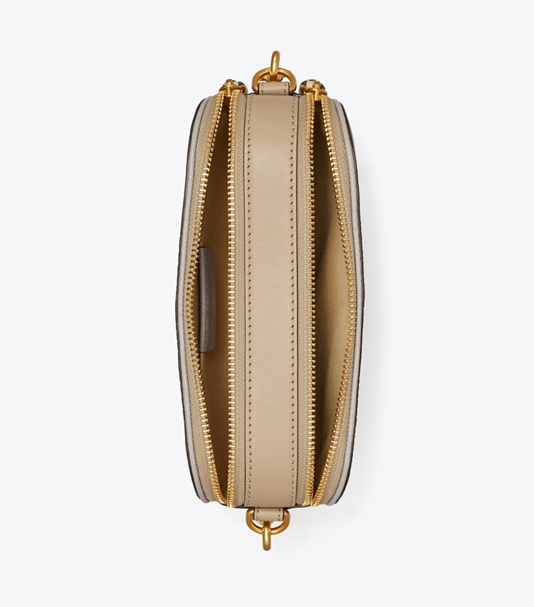 Tory Burch designer sacs à bandoulière Sac à bandoulière Mini Miller à blocs de couleurs dans Bay Gray Multi vue du dessus