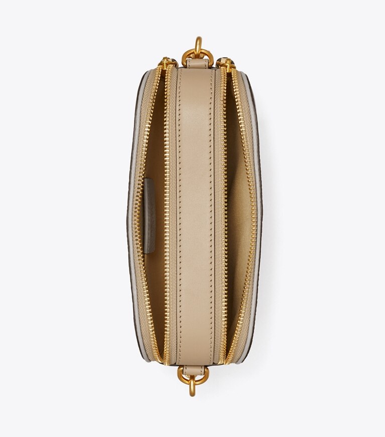 Tory Burch designer sacs à bandoulière Sac à bandoulière Mini Miller à blocs de couleurs dans Bay Gray Multi vue du dessus