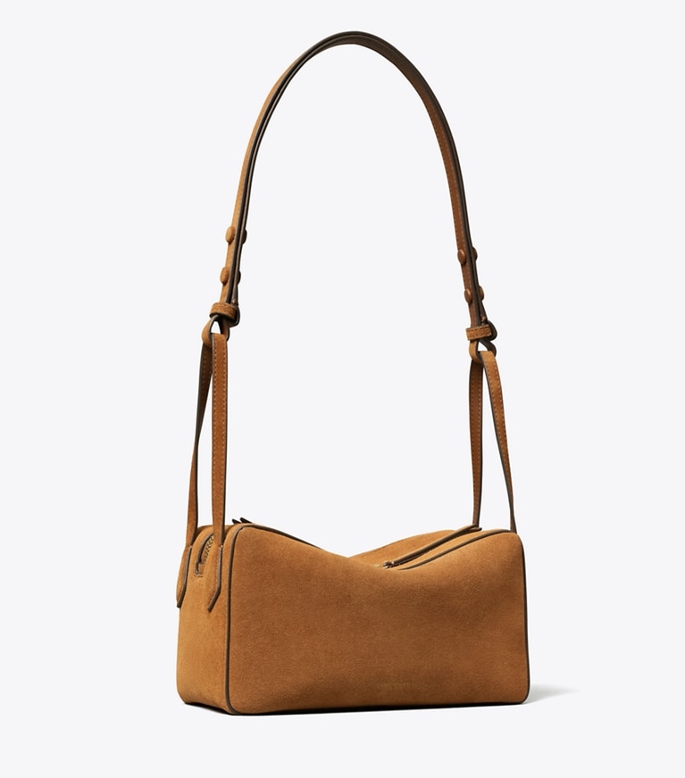Tory Burch designer sacs à bandoulière Sac à bandoulière Perry en suède dans Umber angle