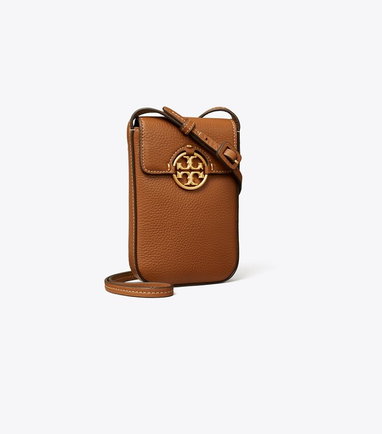 Tory Burch designer mini sacs Sac à bandoulière pour téléphone Miller in Light Umber angle