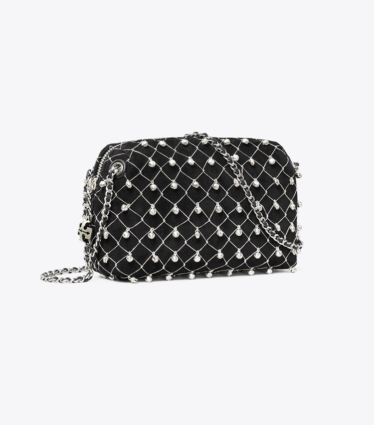 Tory Burch designer sacs à bandoulière Sac à bandoulière souple Bell Fleming dans Black angle