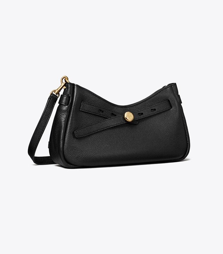 Tory Burch designer sacs à bandoulière Sac à bandoulière zippé Romy in Black angle